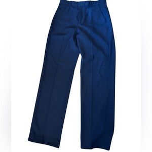 Make high waisted fine wool classic straight leg pants size 40,dark blue colour